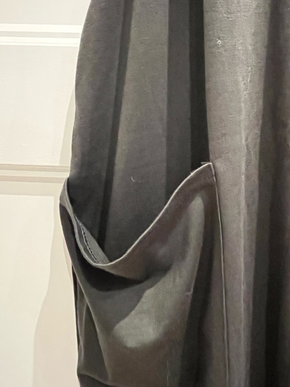 Ladies Charcoal Relaxed Spaghetti-Strap Jumpsuit with Pockets - Picture 3 of 7